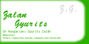 zalan gyurits business card