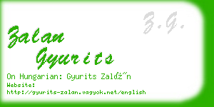 zalan gyurits business card